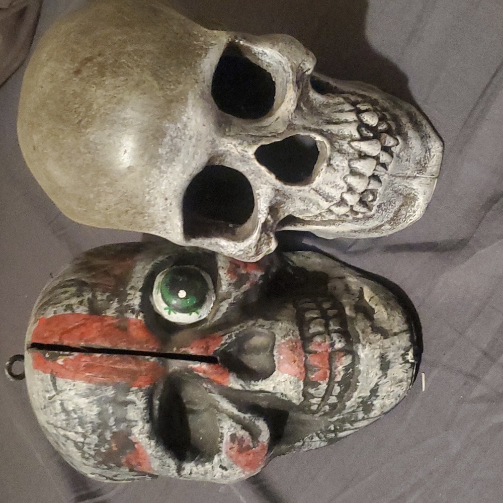 2 skull heads